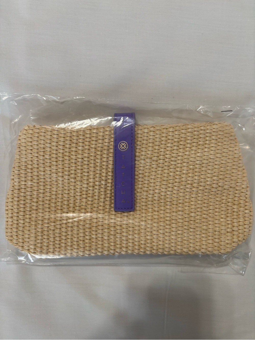TATCHA Raffia Cosmetic Pouch / Makeup Bag
